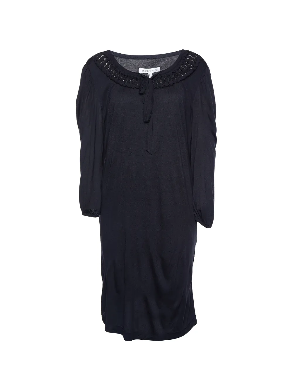 See By Chloé Vintage neck-trim tunic - Nero
