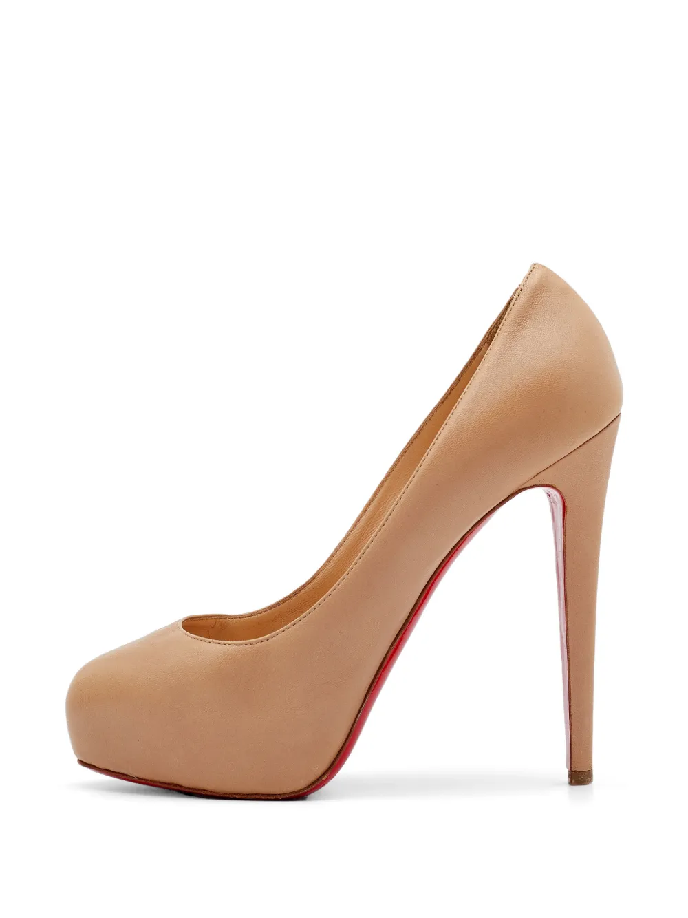 Christian Louboutin Pre-Owned platform leather pumps - Nude