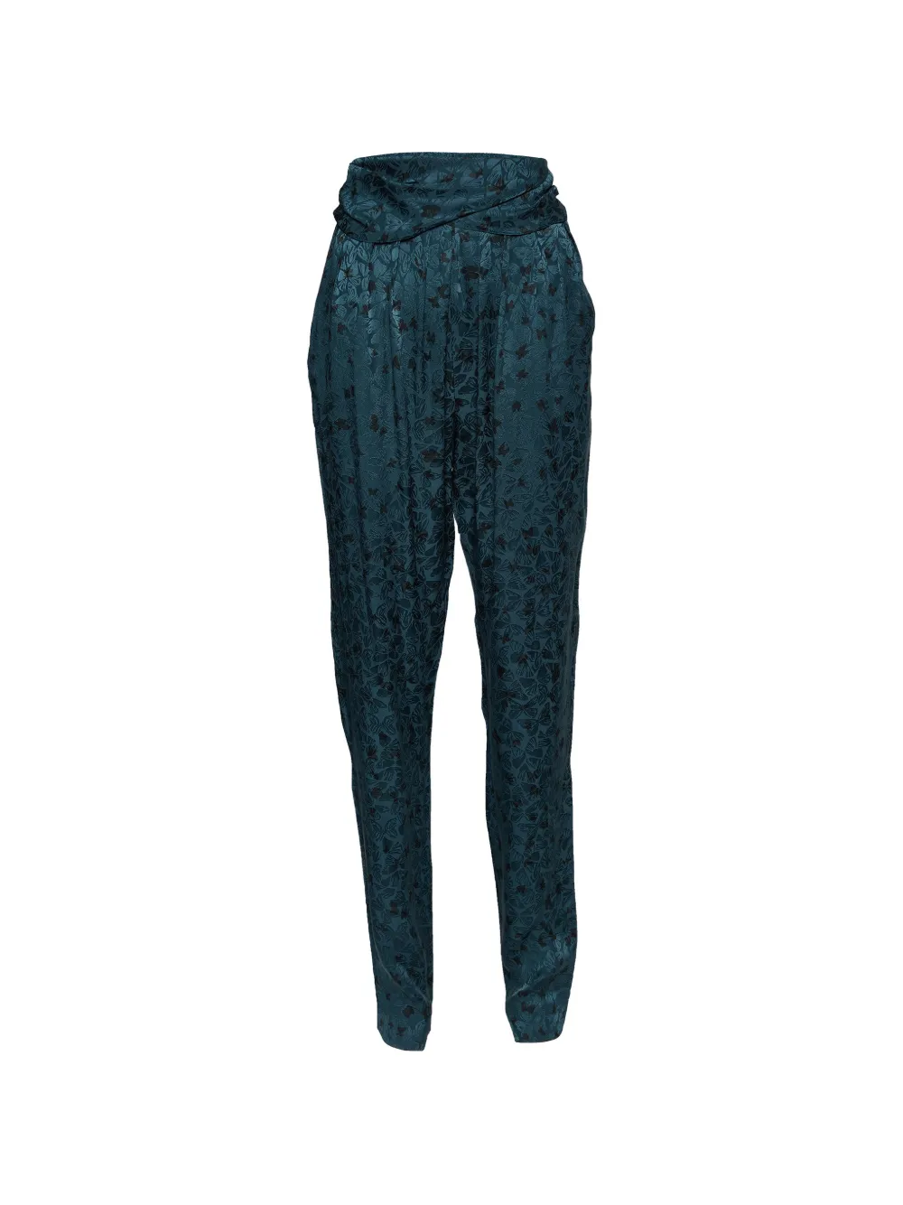 Chloé Pre-Owned butterfly-print jacquard trousers - Verde