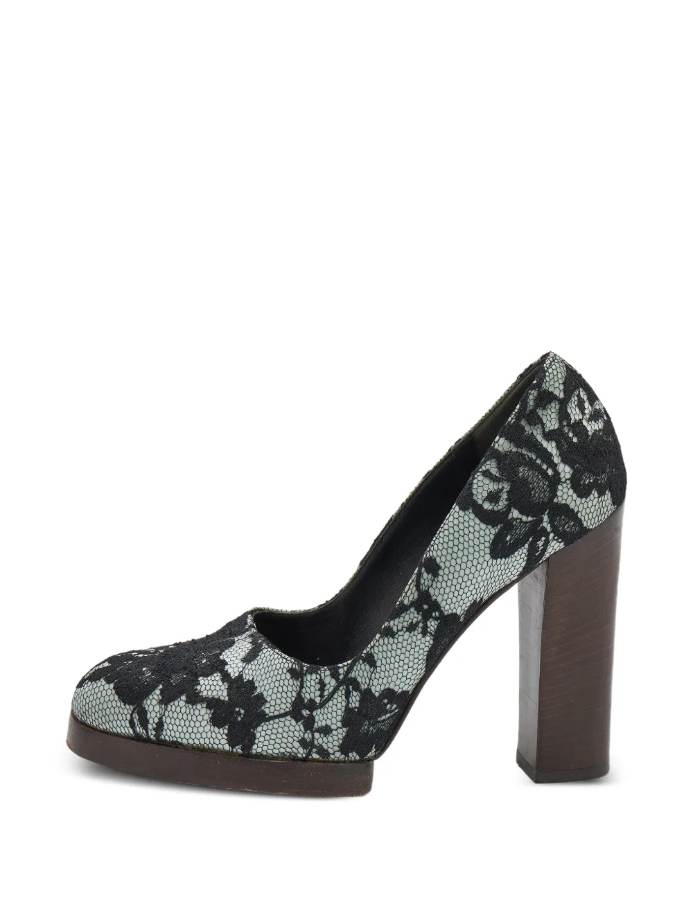 Gucci Pre-Owned floral lace pumps - Blau