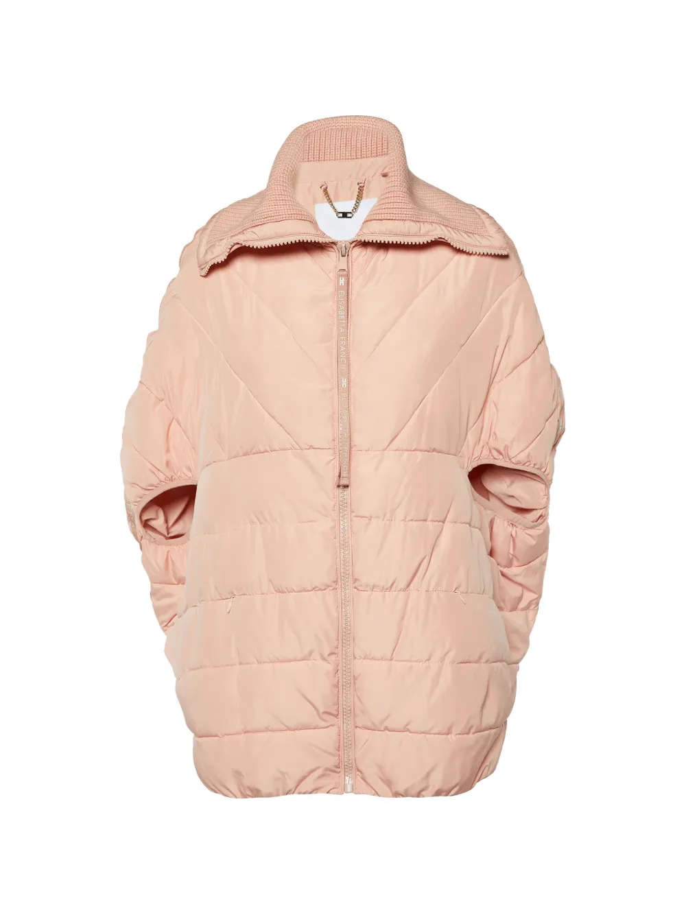 Elisabetta Franchi quilted zip-up puffer jacket - Arancione