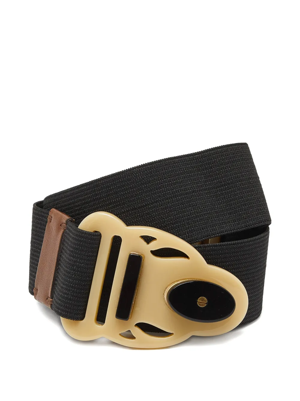 Marni Pre-Owned elasticated buckled belt - Nero