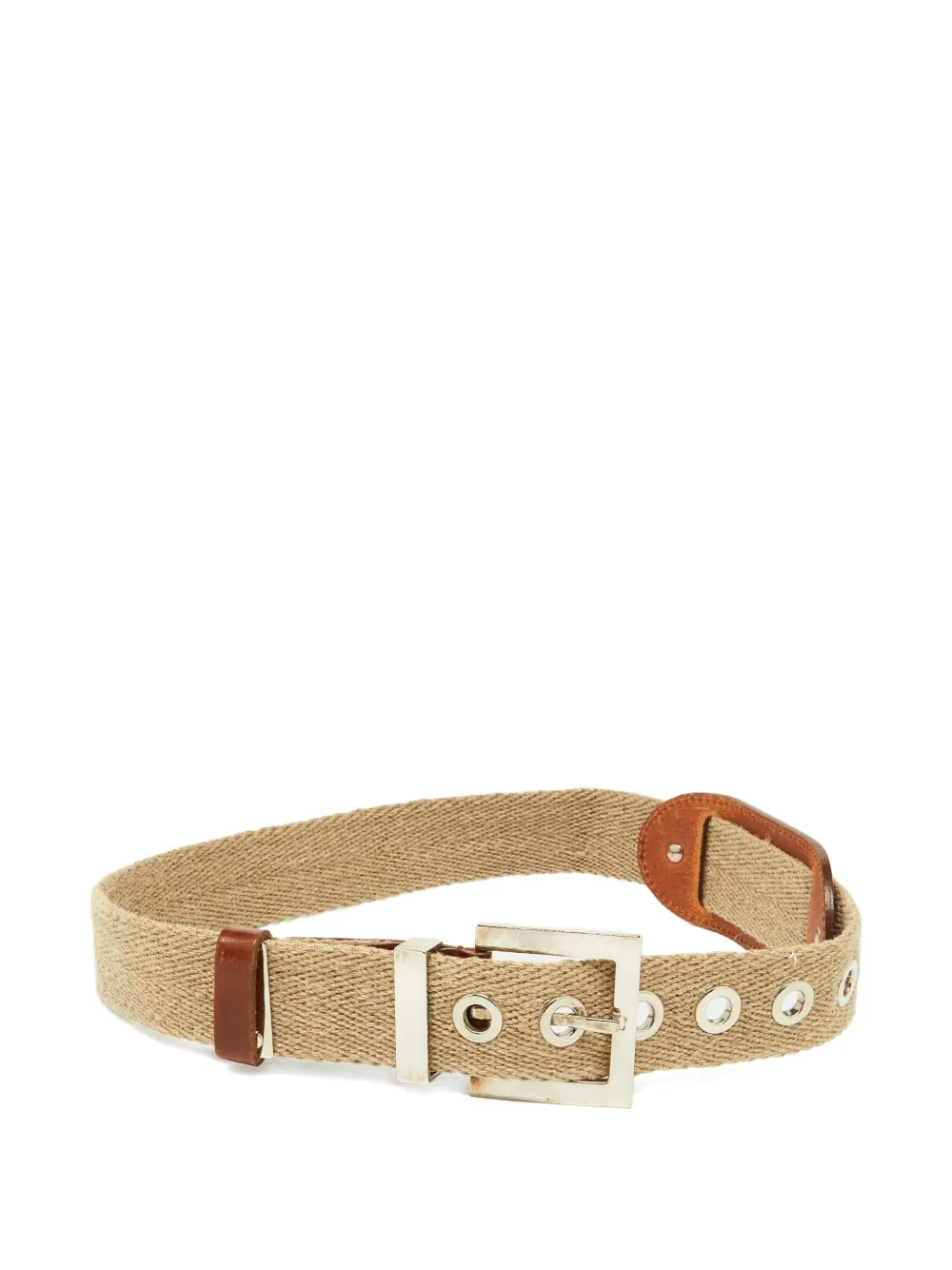 Dolce & Gabbana Pre-Owned plaque canvas belt - Toni neutri