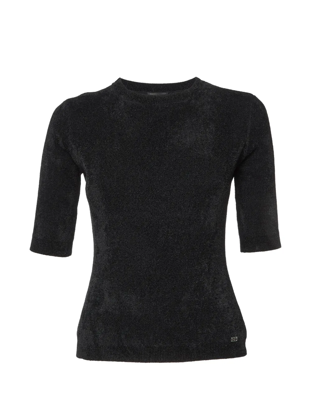 Elisabetta Franchi round-neck knit sweater - Nero