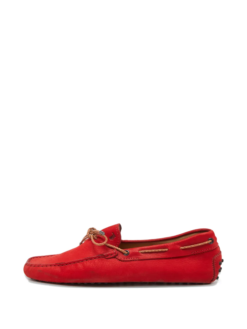 Tod's Vintage nubuck leather loafers - Rot