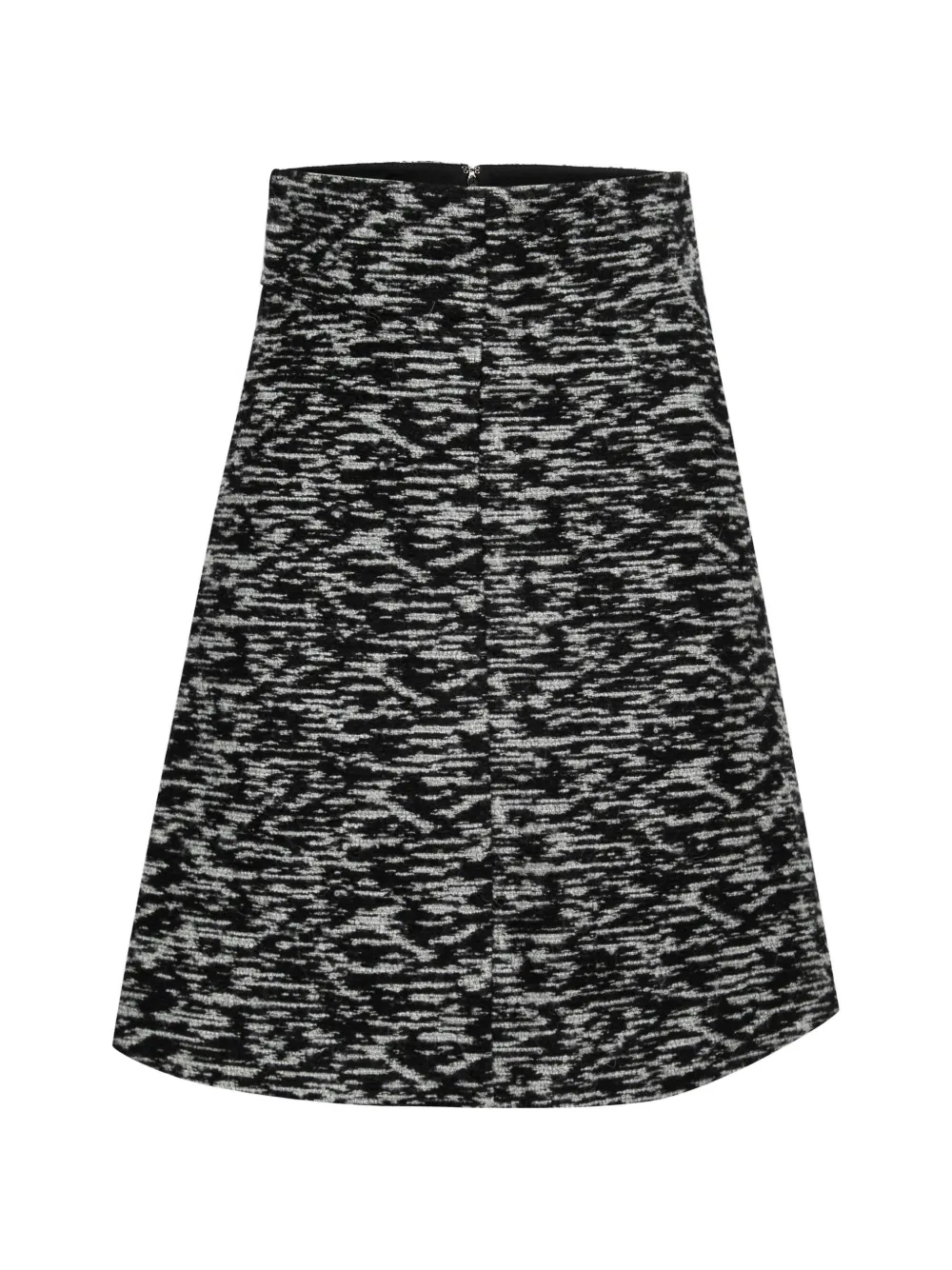 Just Cavalli Vintage monochrome tweed A-line wool mini skirt - Grigio