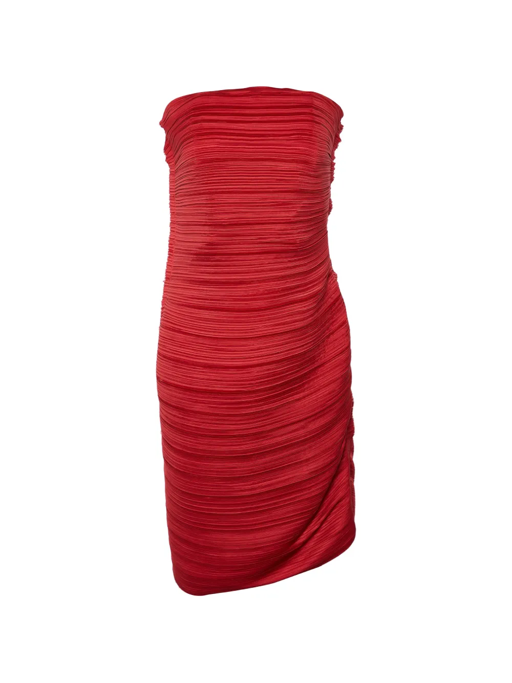 Lanvin Pre-Owned Plissé strapless mini dress - Rot