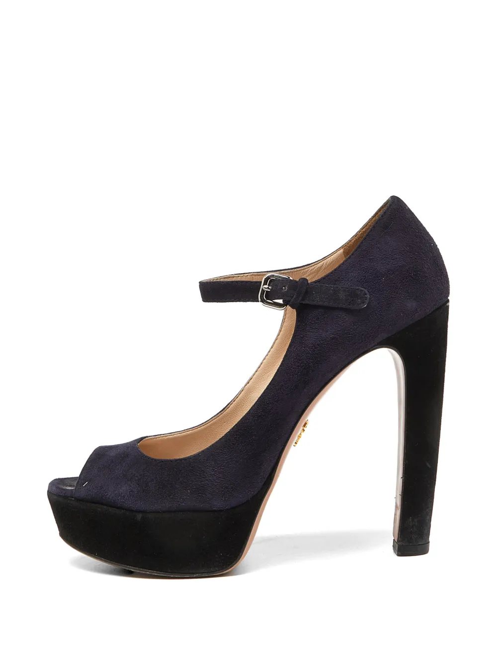 Prada Pre-Owned platform suede sandals - Blu