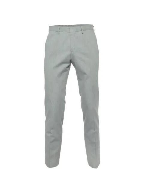 BOSS grey herringbone cotton trousers