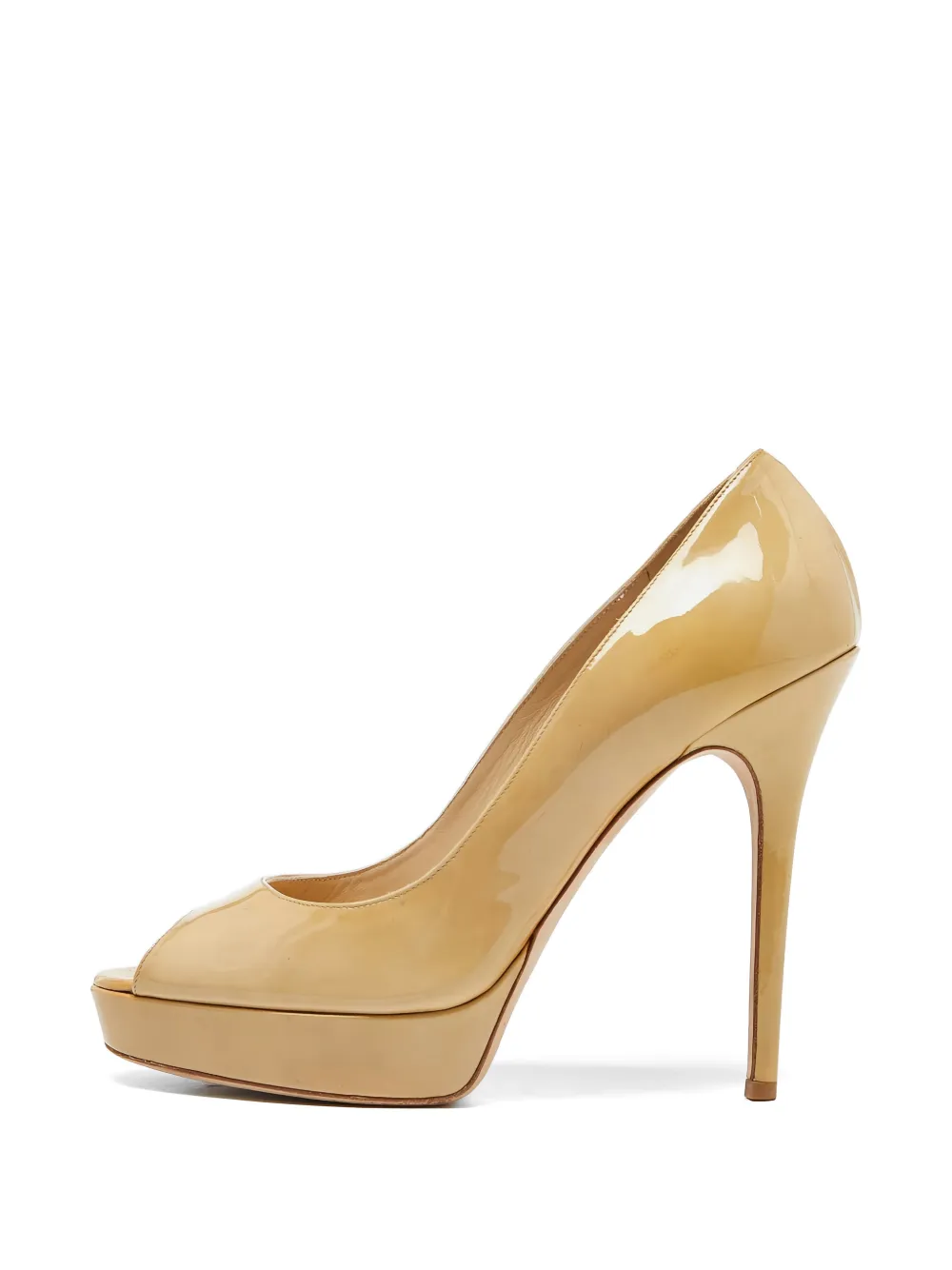 Jimmy Choo Pre-Owned Crown peep-toe pumps - Nude