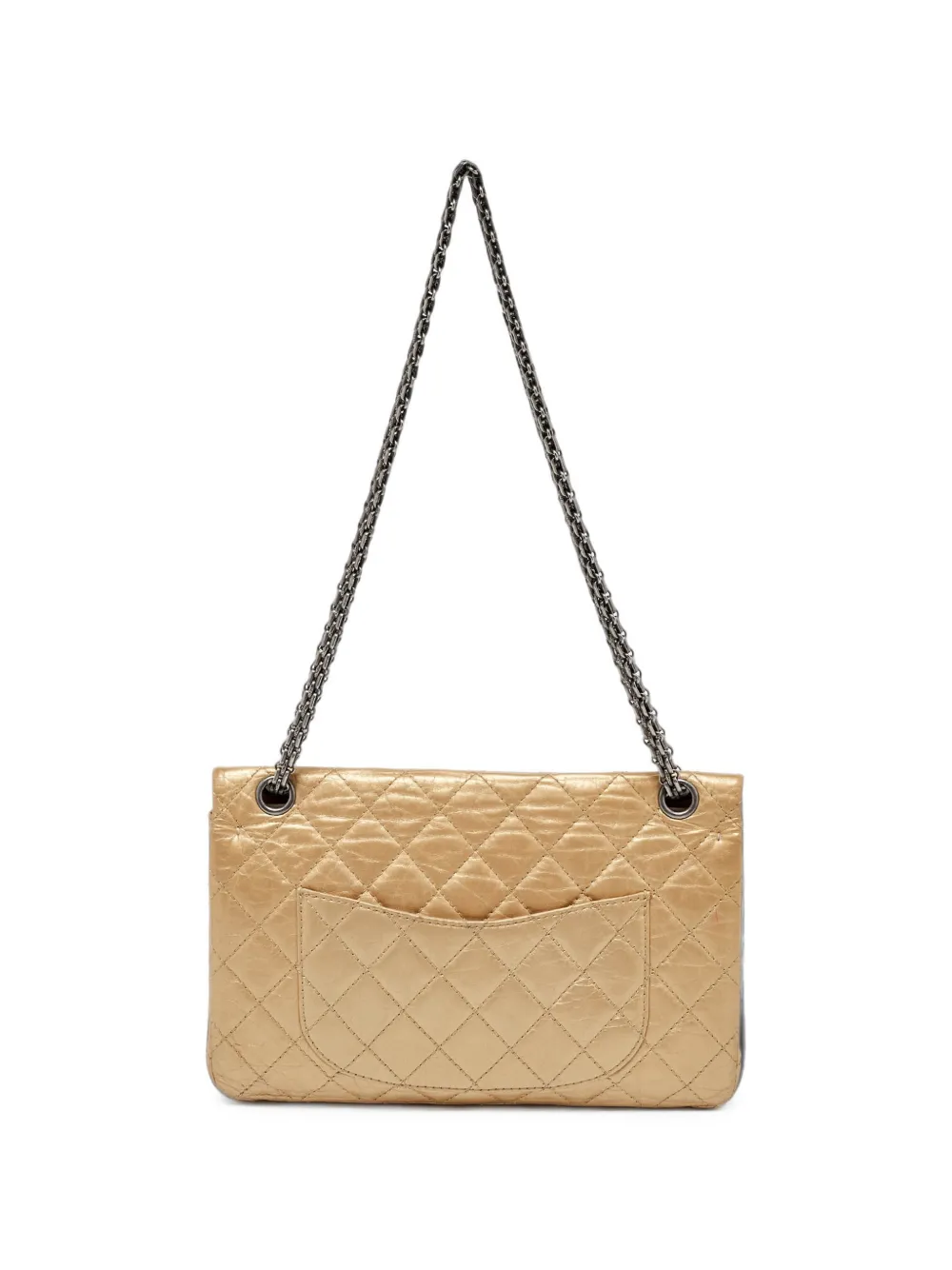 CHANEL Pre-Owned 2008-2009 Reissue 2.55 diamond-quilted shoulder bag - Gold