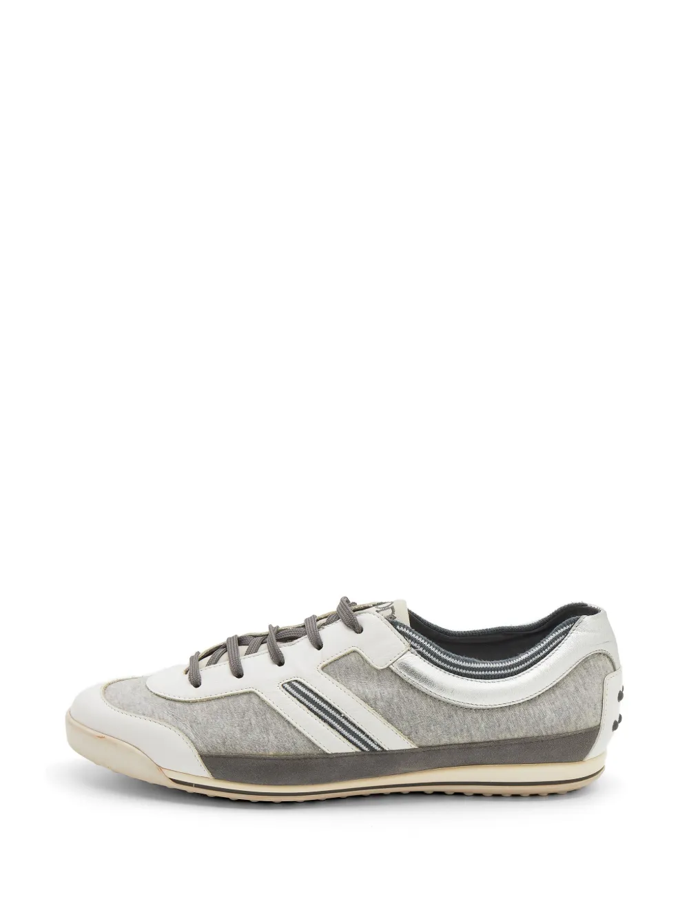 Tod's Vintage leather-trim sneakers - Grau