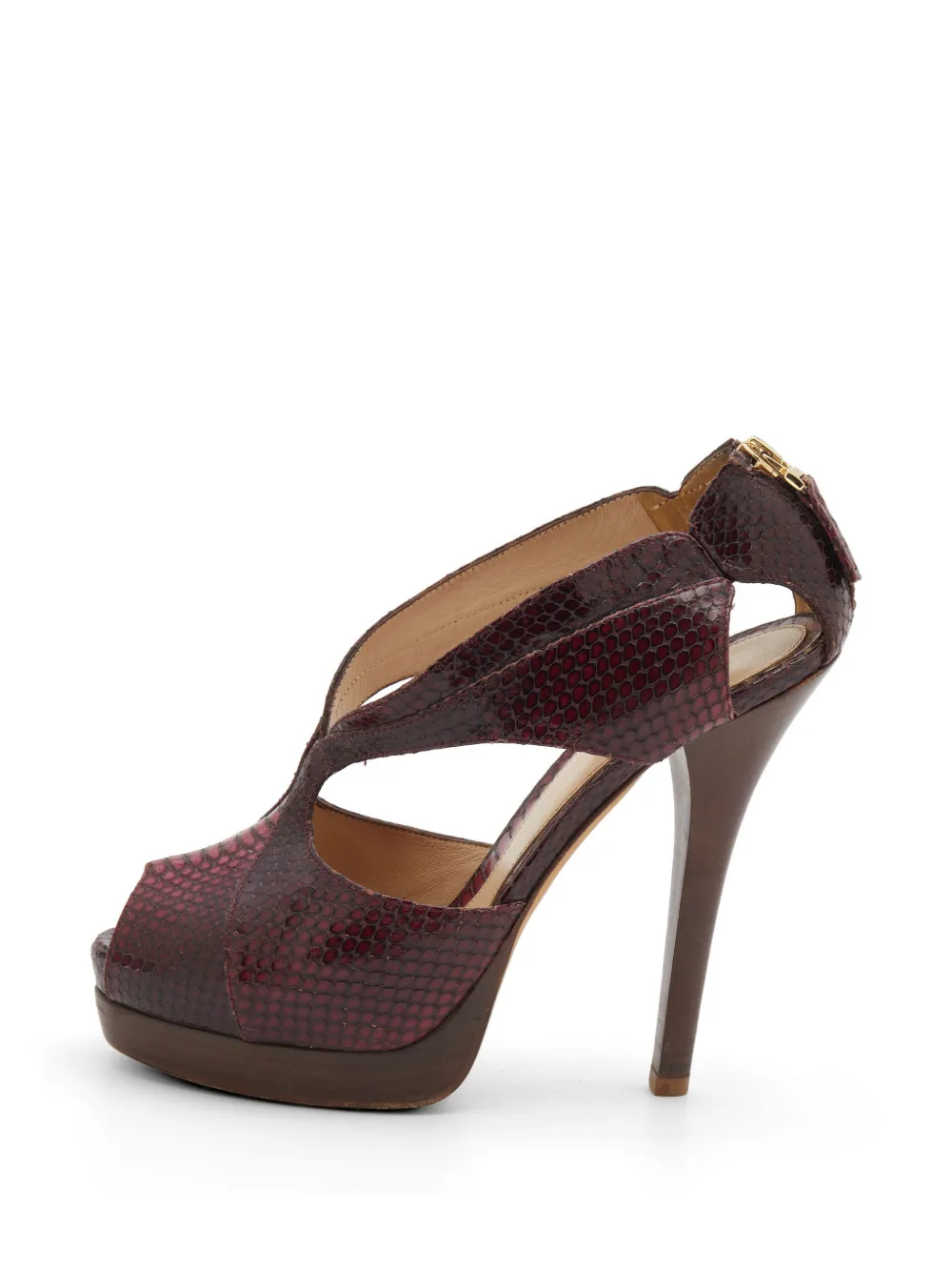 Fendi Pre-Owned platform leather sandals - Rot