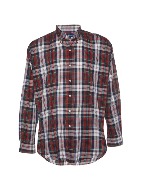 Polo Ralph Lauren Vintage camisa Ralph Lauren Red Checked Cotton Down Blaire Shirt XL