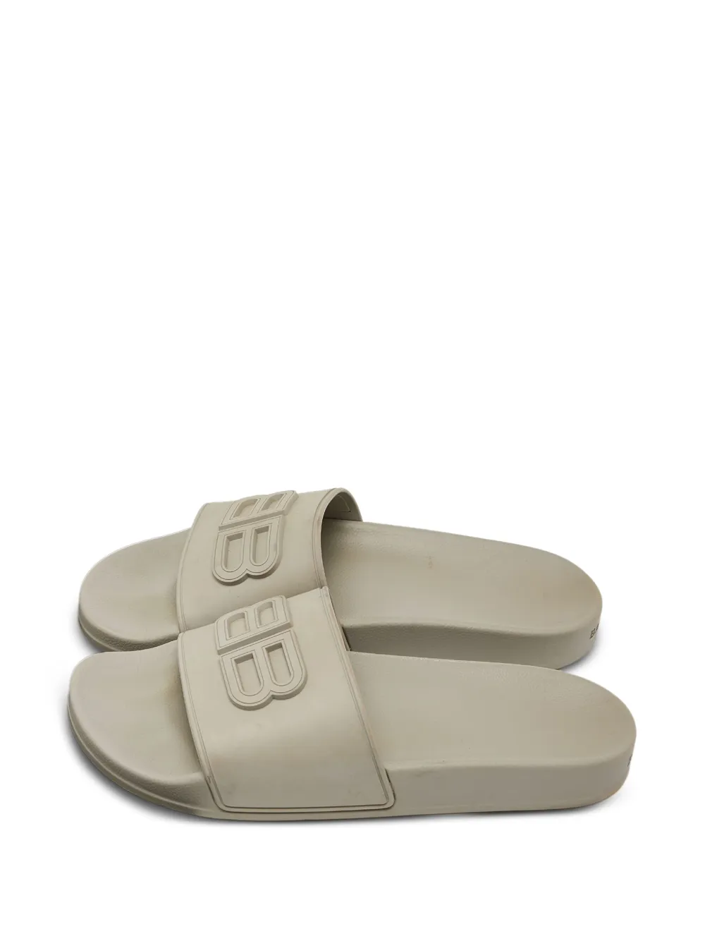 Balenciaga Pre-Owned BB logo slides - Grigio