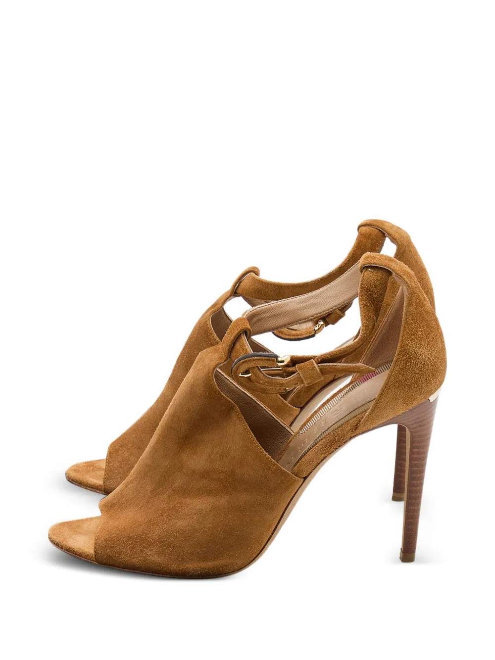 Burberry Pre-Owned suede ankle-strap sandals - Brown