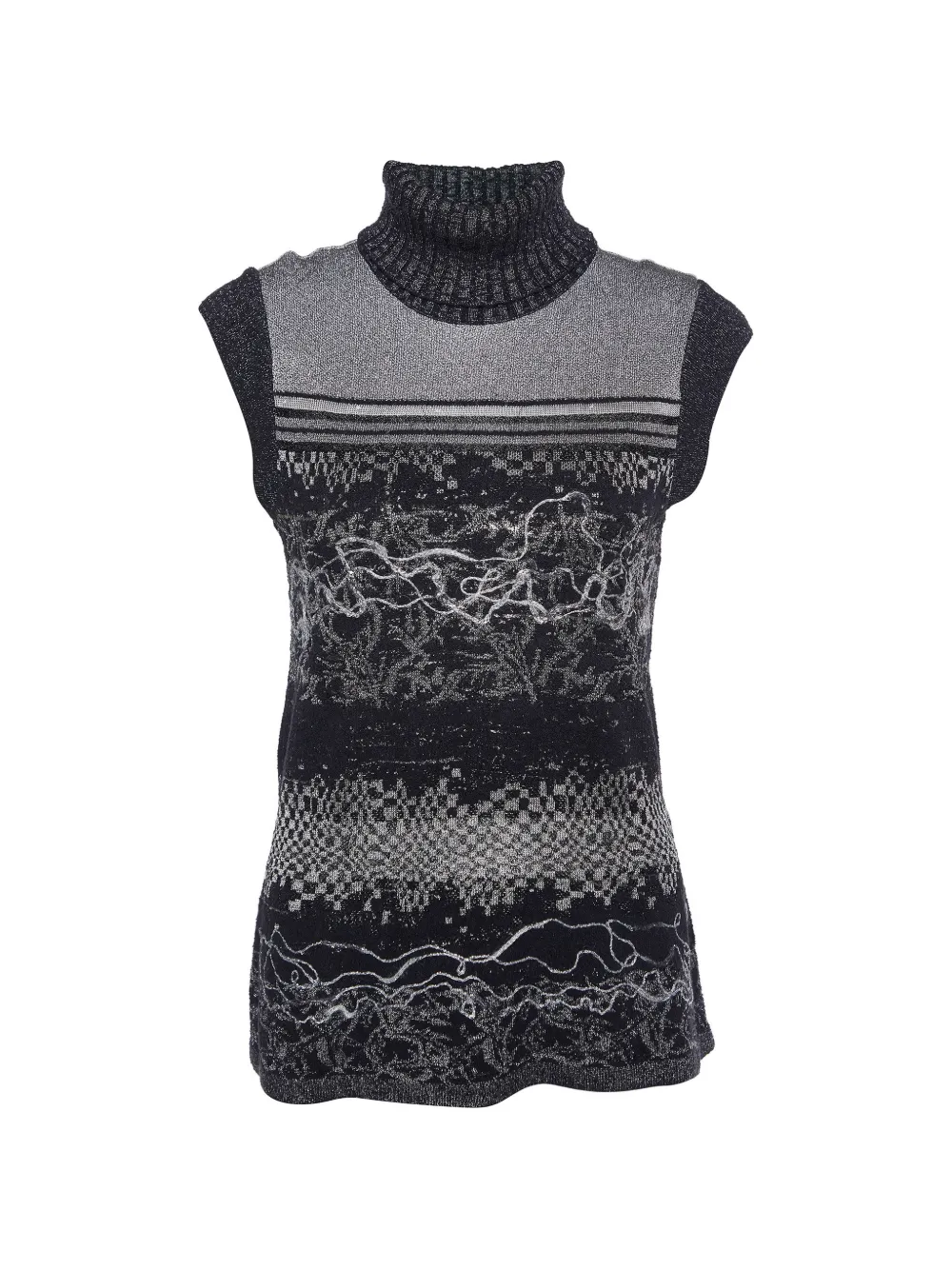 Kenzo Pre-Owned intarsia sleeveless top - Nero