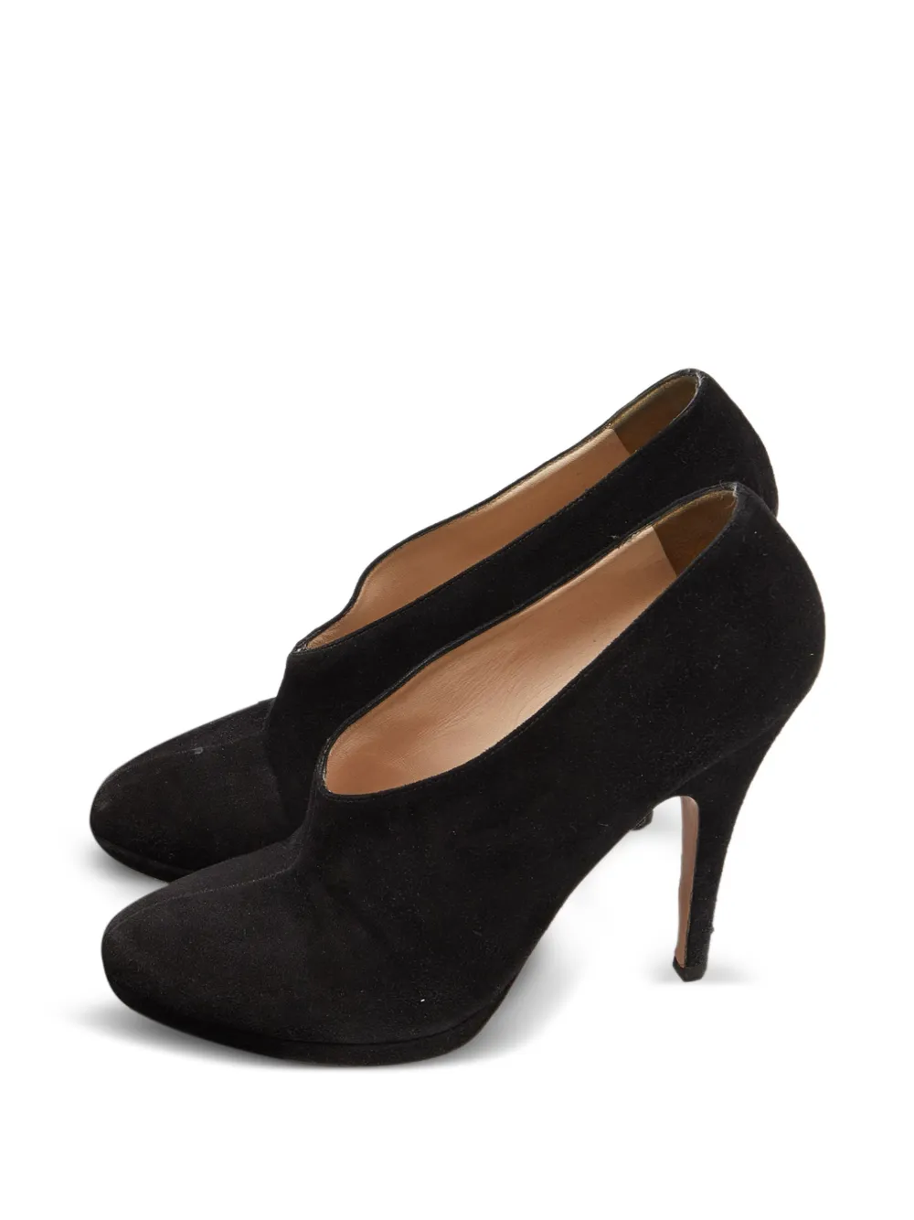 Prada Pre-Owned suede slip-on pumps - Nero
