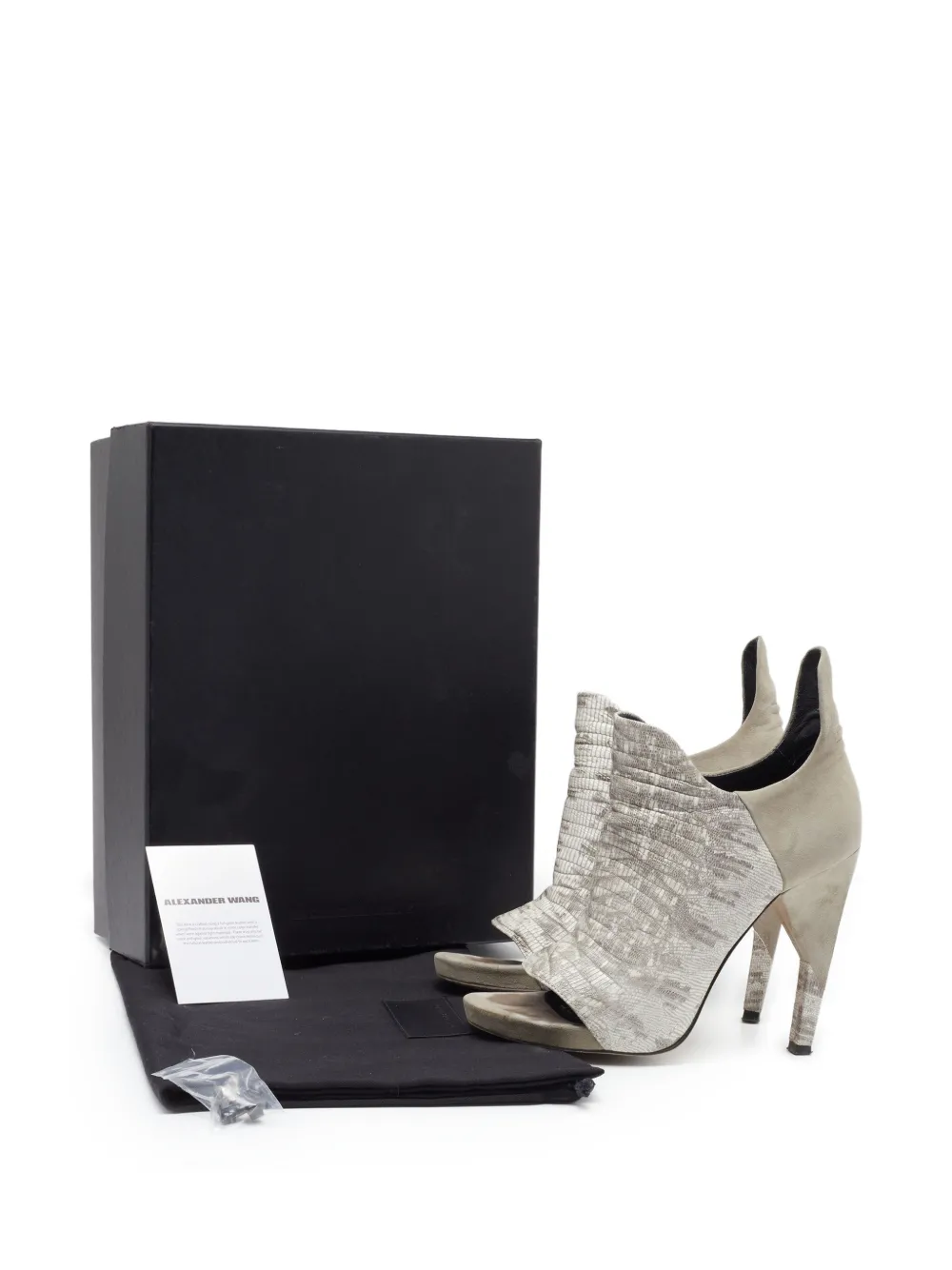 Alexander Wang Devon lizard-embossed ankle boots - Grigio