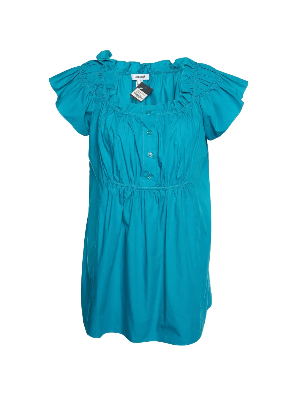 Moschino Pre-Owned ruffle-detail top - Blu