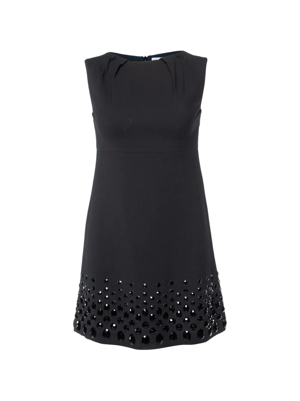 Red Valentino Vintage crystal-embellished sleeveless mini dress - Nero