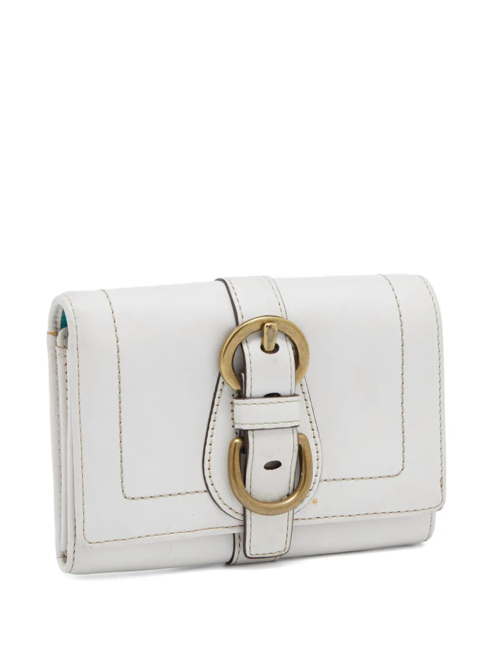 Coach Vintage buckle-detail compact wallet - Weiß
