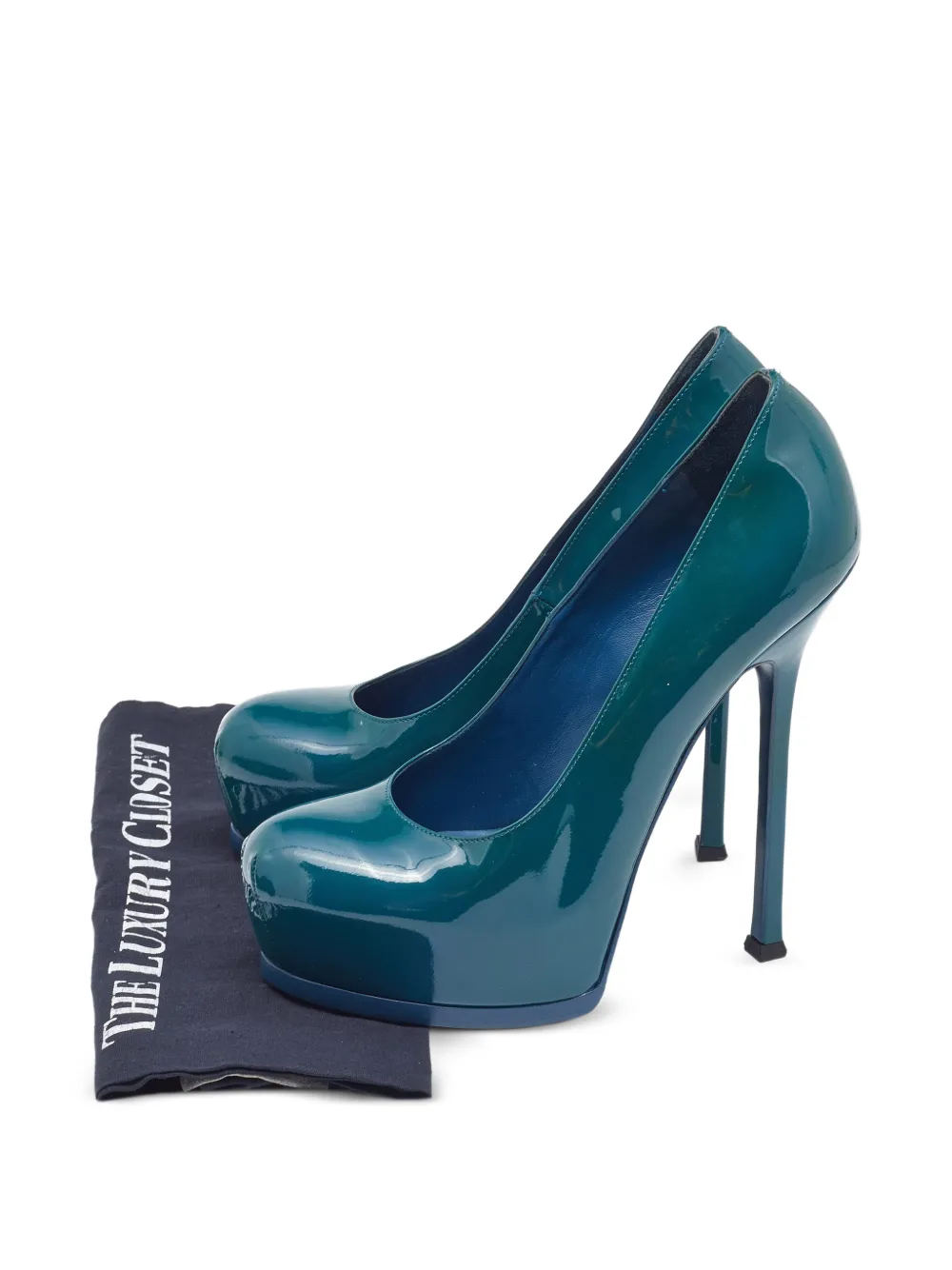 Saint Laurent Pre-Owned Tribtoo platform pumps - Grün