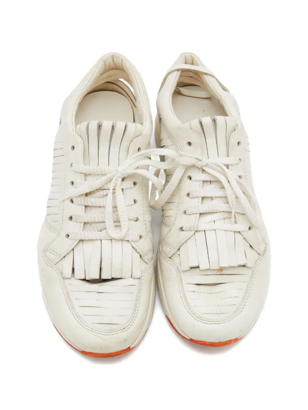 CHANEL Pre-Owned タッセル フリンジ スニーカー | ホワイト | FARFETCH JP