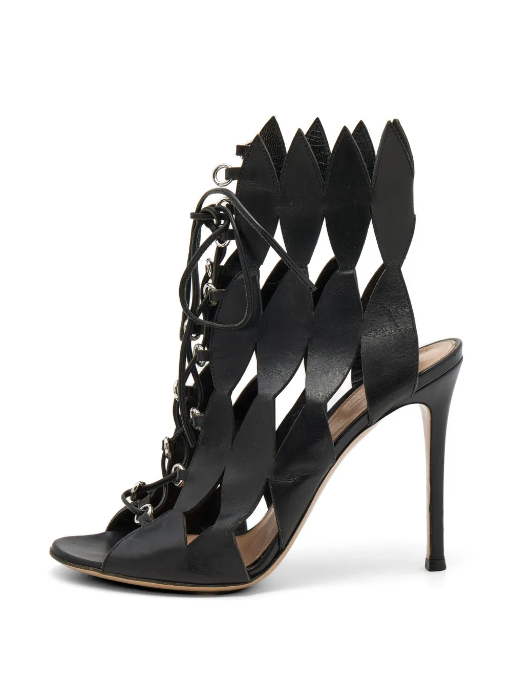 Gianvito Rossi cutout lace-up ankle boots - Schwarz