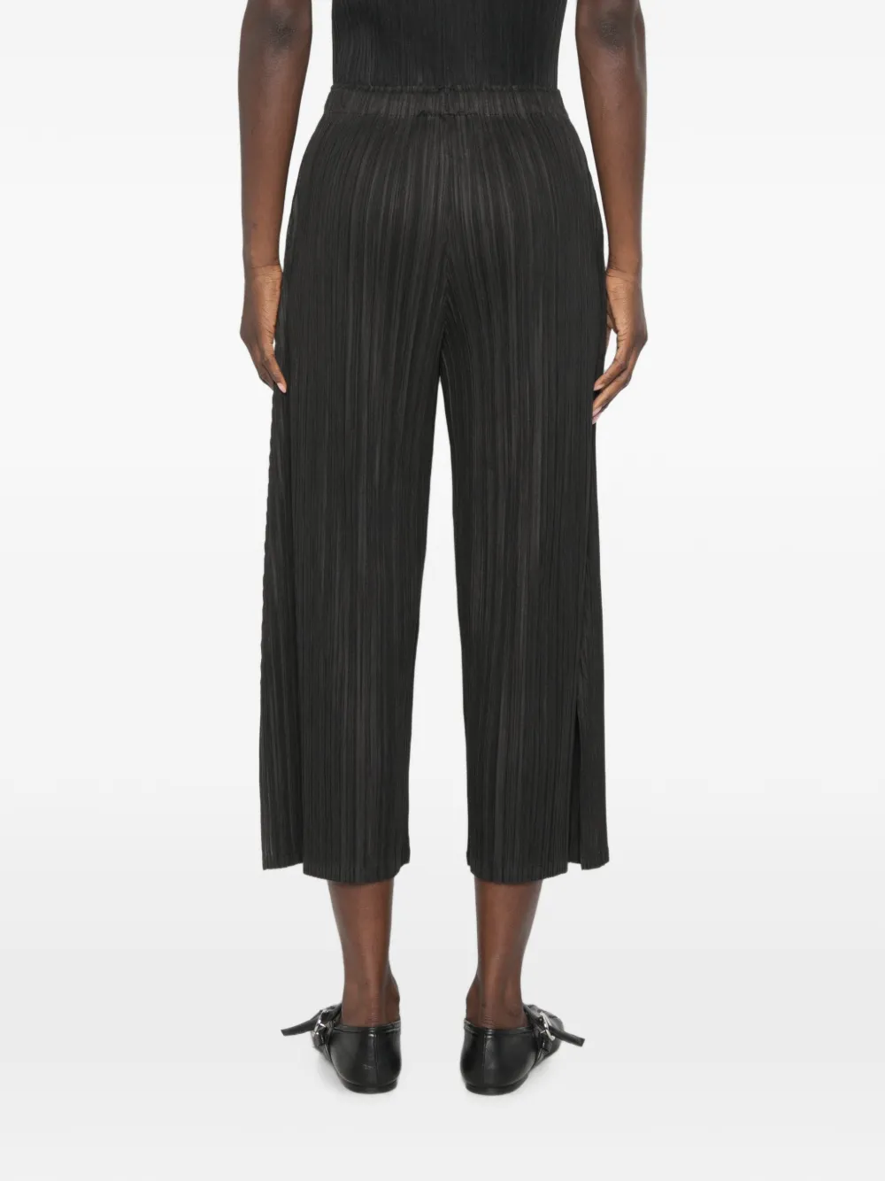 Pleats Please Issey Miyake Broek met geplooid effect Zwart
