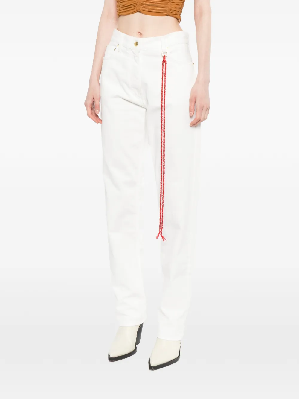 DARKPARK Naomi jeans met ketting Wit