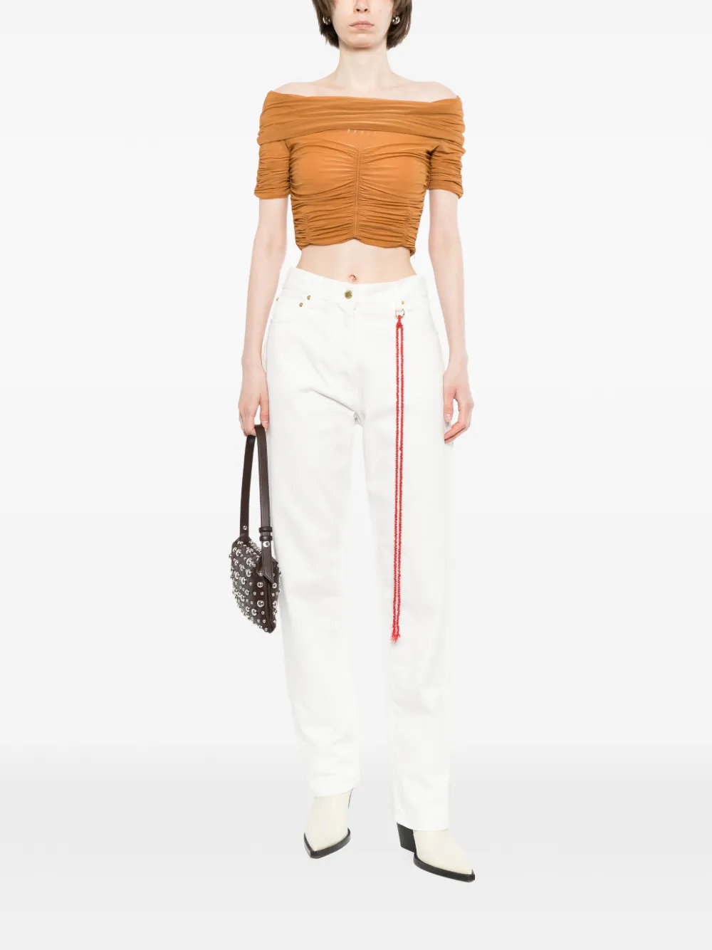 DARKPARK Naomi jeans met ketting Wit