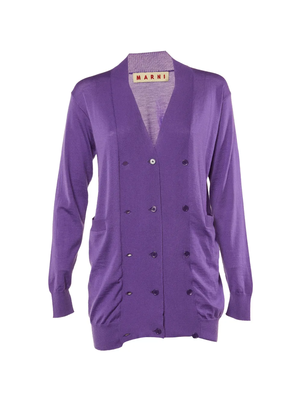 Marni Pre-Owned cashmere double breasted cardigan - Viola