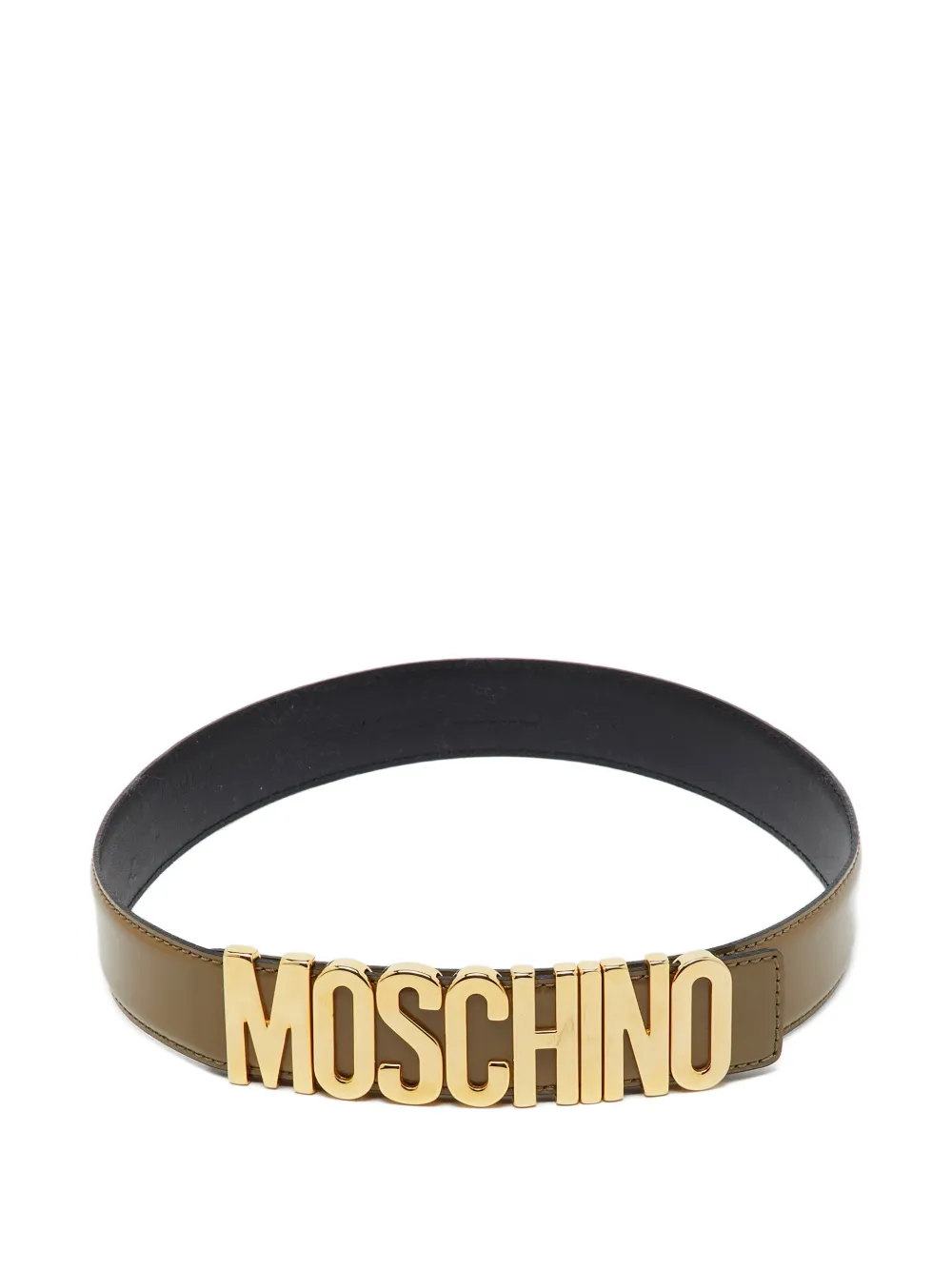 Moschino Pre-Owned leather belt - Marrone