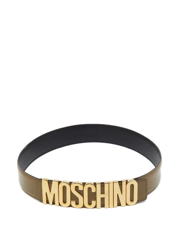 Moschino Pre-owned Leather Belt in Brown