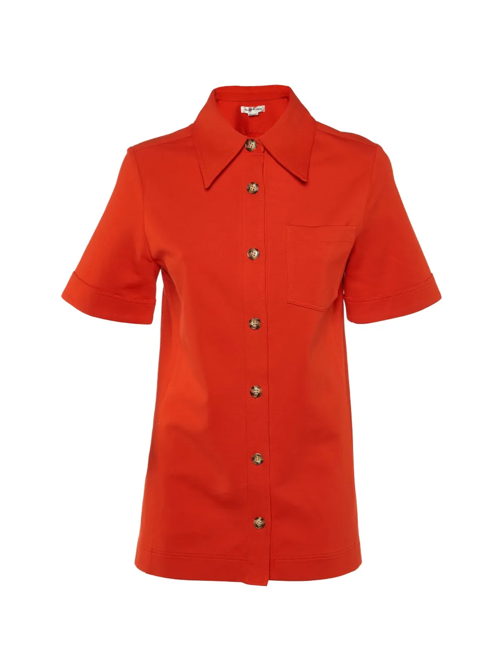 Victoria Beckham Victoria Beckham button-front jersey shirt - Arancione