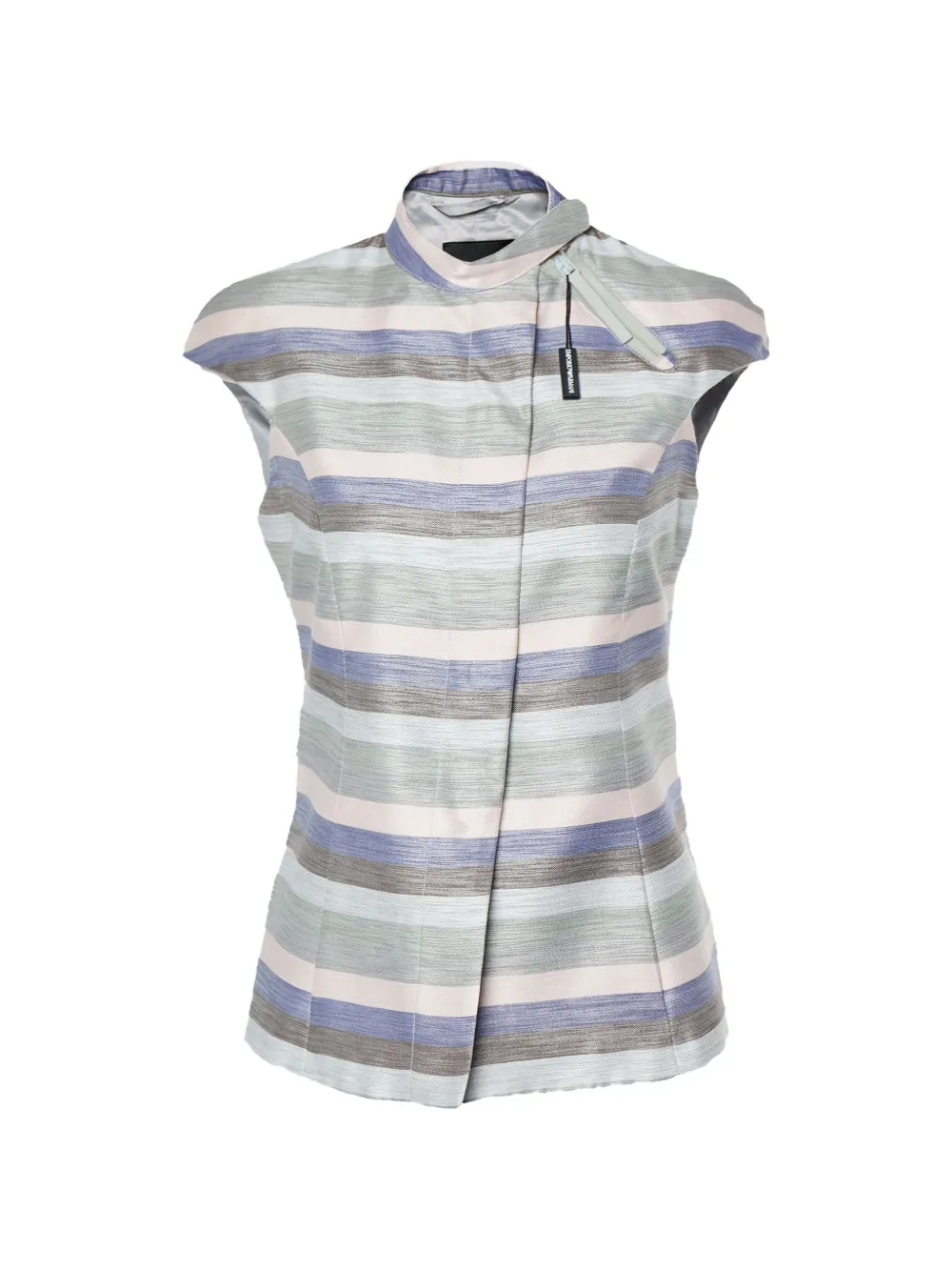 Emporio Armani Pre-Owned striped sleeveless vest - Blu