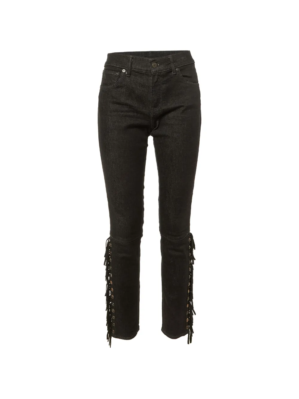 Polo Ralph Lauren Vintage fringed skinny jeans - Nero
