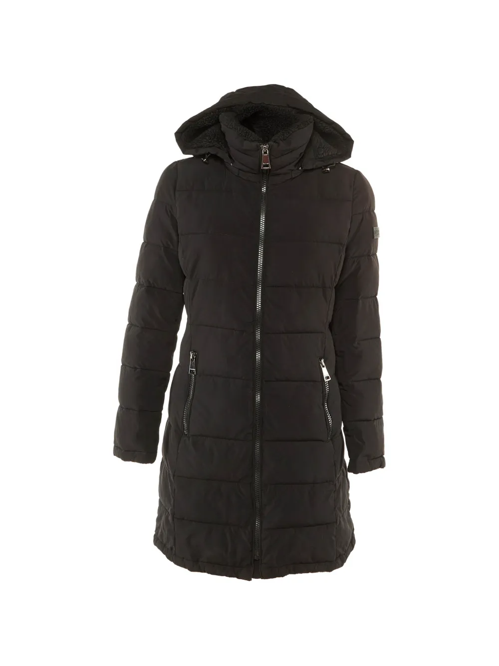 Calvin Klein quilted hooded coat - Schwarz