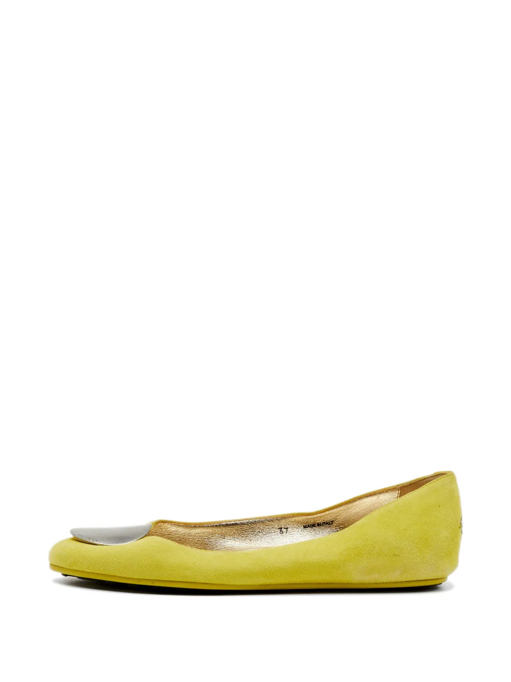 Jimmy Choo Pre-Owned ballerines Wray en daim - Jaune Jimmy Choo Pre-Owned ballerines Wray en daim - Jaune