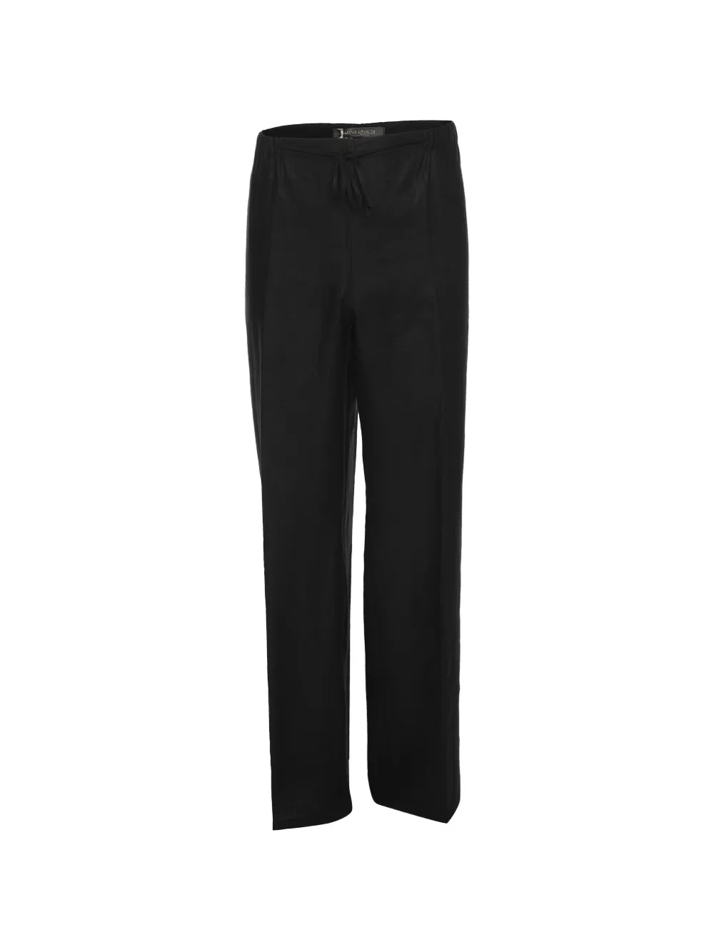 424 linen straight-leg trousers - Nero