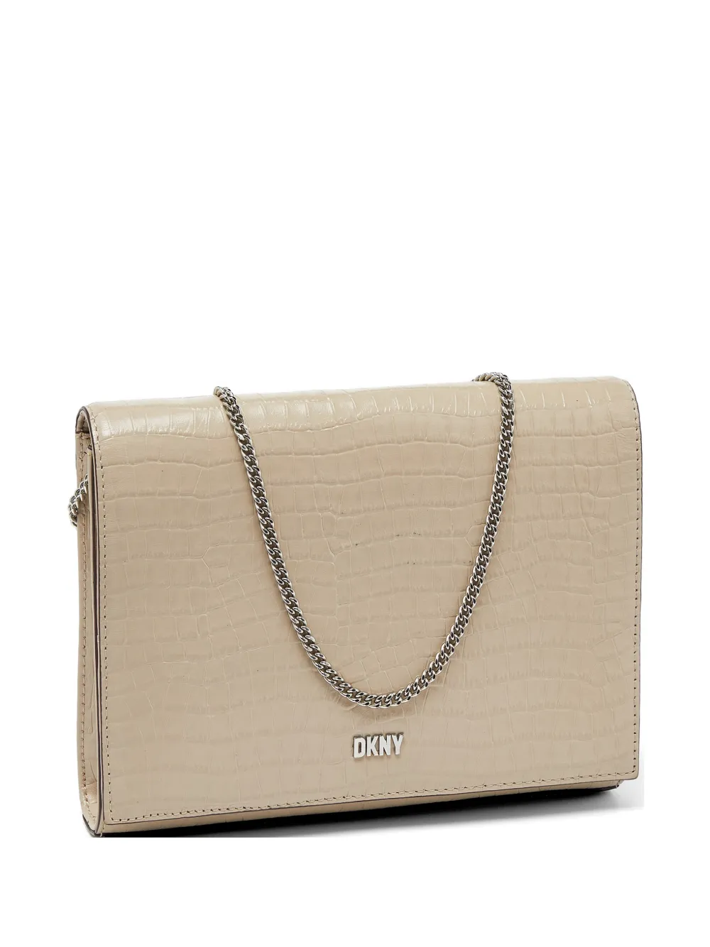 DKNY Vintage croc-embossed chain shoulder bag - Toni neutri