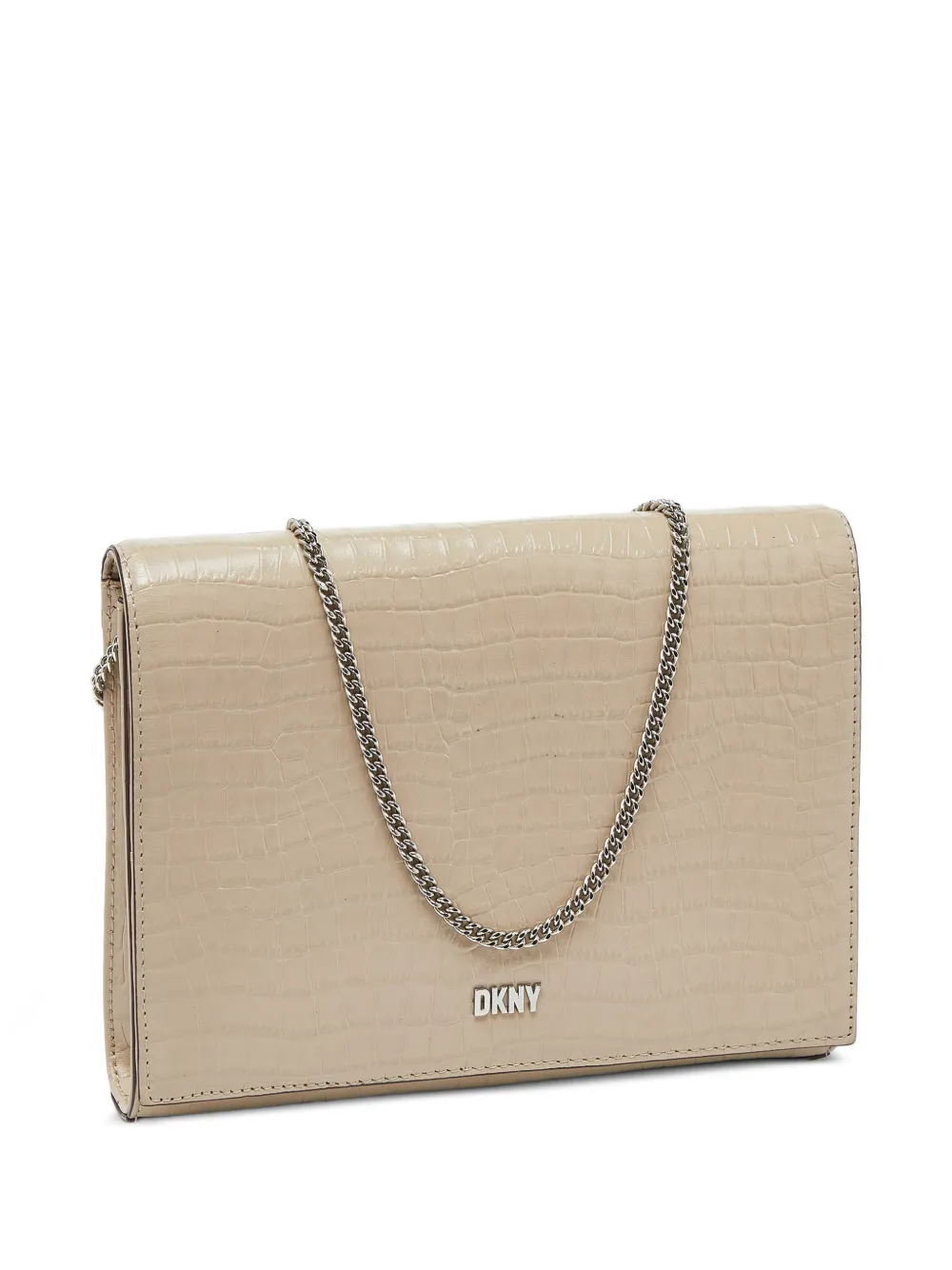 DKNY Vintage croc-embossed chain shoulder bag - Toni neutri