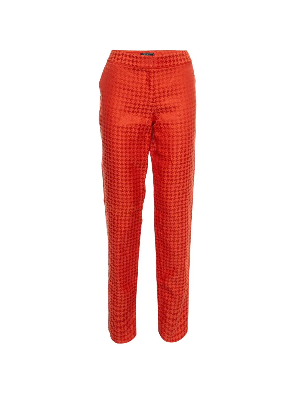 Ferragamo Pre-Owned houndstooth pattern trousers - Arancione