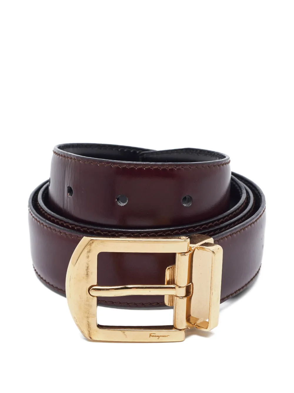 Ferragamo Pre-Owned reversible-leather belt - Braun