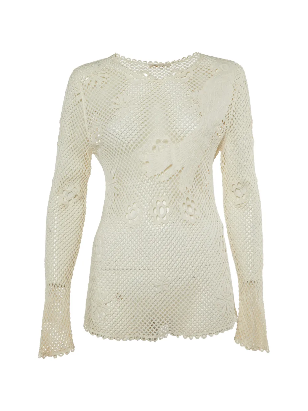 Maje embroidered mesh sweater - Toni neutri