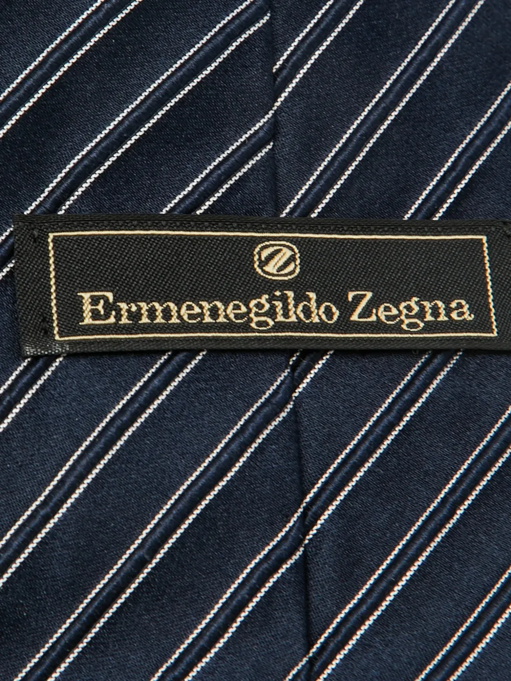 Ermenegildo Zegna Vintage Gestreepte zijden stropdas Blauw