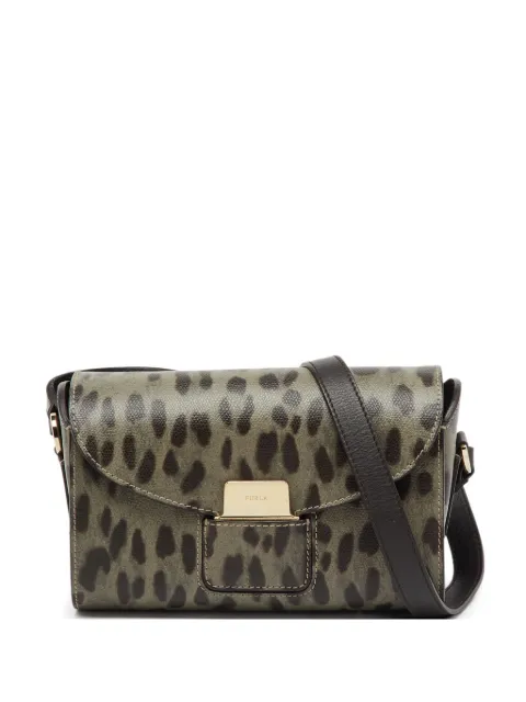 Furla animal-print flap shoulder bag