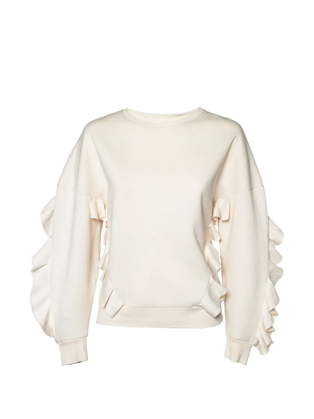 Stella McCartney Pre-Owned ruffle-trim sweatshirt - Toni neutri