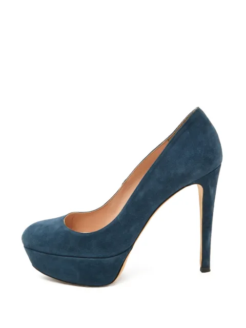 Stuart Weitzman suede platform pumps